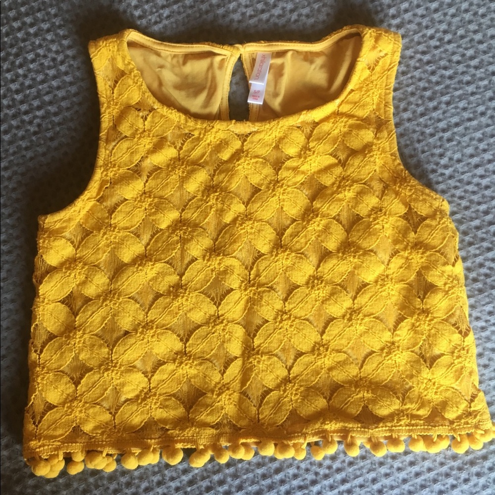 Yellow Crop Tank Top